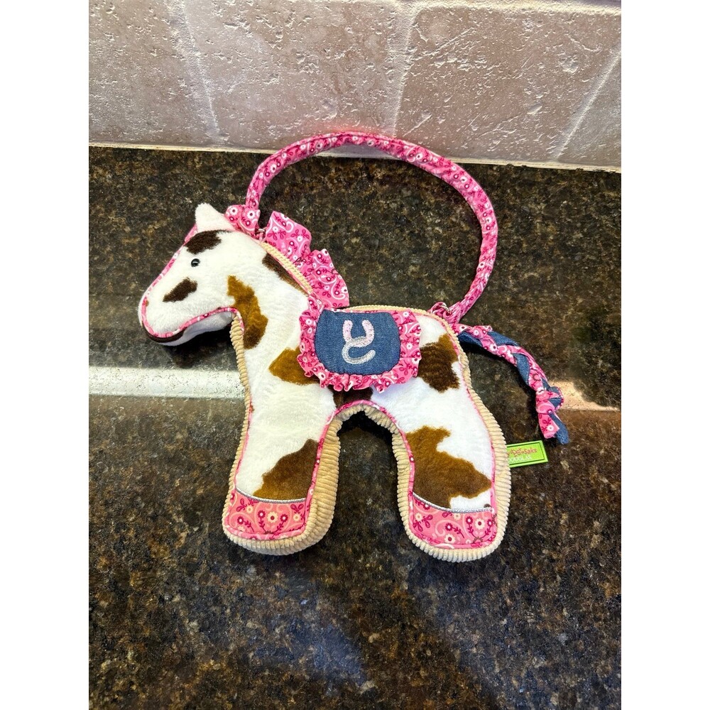 Sassy Petsaks by Douglas Pony Plush Purse Pink Paisley EUC